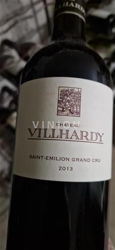 Bordeaux Saint-Émilion Grand Cru Grand Cru Château Villhardy 2013