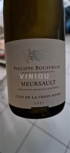 Borgonha Meursault Philippe Bouzereau Clos de la Croix Noire 2021