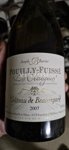 Burgundy Pouilly-Fuissé Grand Cru Domaine Beauregard Les Châtaigniers 2007