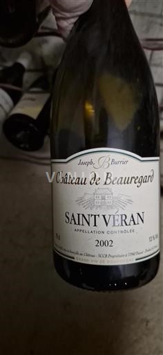 Burgundy Saint-Véran Domaine Beauregard 2002