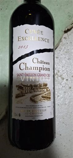 Bordeaux Saint-Émilion Grand Cru Grand Cru Château Champion Excellence 2013