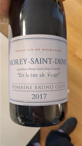 Burgundija Morey-Saint-Denis Grand Cru Domaine Bruno Clair "En la rue de Vergy" 2017