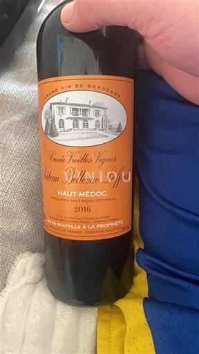 Vin Rouge sec Cuvée Vieilles Vignes Château Bellevue Laffont 2016 France Bordeaux Haut-Médoc AOC