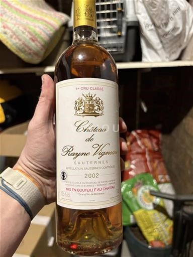Bordeaux Sauternes Premier Cru Château Rayne Vigneau 2002