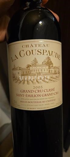 Burdeos Saint-Émilion Gran Cru Grand Cru Château La Couspaude 2005