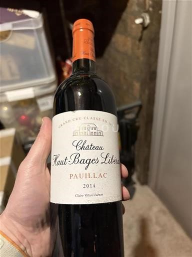 Bordeaux Pauillac Grand Cru Château Hautbages Libéral 2014