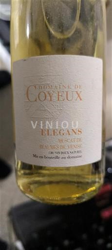 Rhônen laakso Muscat de Beaumes de Venise Domaine Coyeux Elegans 2014