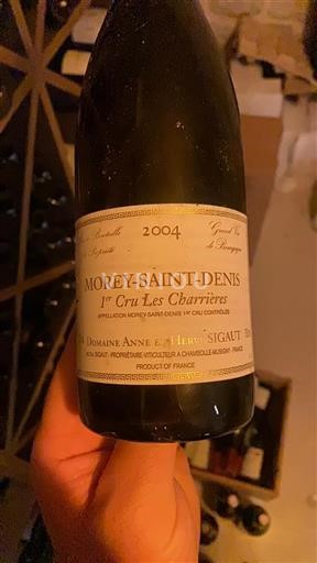 Burgundija Morey-Saint-Denis Premier Cru Domaine Anne Et Hervé Sigaut 1er Cru Les Charri%c3%a8res 2004