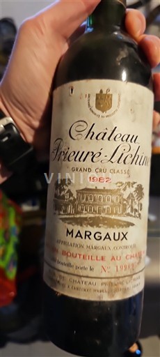 Bordeaux Margaux Grand Cru Château Prieurélichine 1982