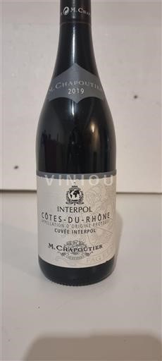 Valle del Ródano Côtes del Ródano M. Chapoutier Interpol 2019
