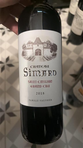 Bordeaux Saint-Émilion Grand Cru Château Simard 2018