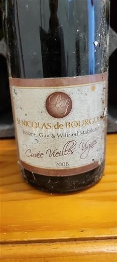 Loire-dalen Saint-Nicolas-De-Bourgueil Cuvée Vieilles Vignes 2008
