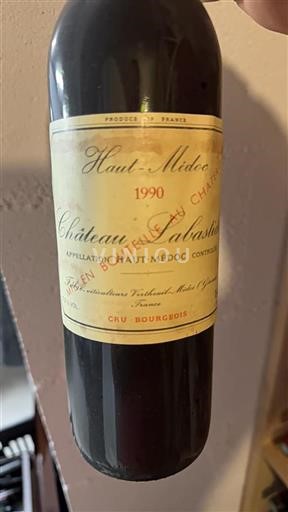 Vin Rouge sec Château Labastide 1990 France Bordeaux Haut-Médoc AOC Cru Bourgeois