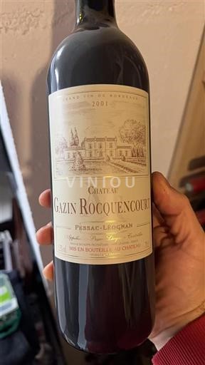 Burdeos Pessac-Léognan Château Gazin Rocquencourt 2001