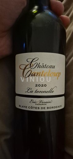 Bordeaux Blaye-Côtes-de-Bordeaux Château Canteloup La tonnelle 2020