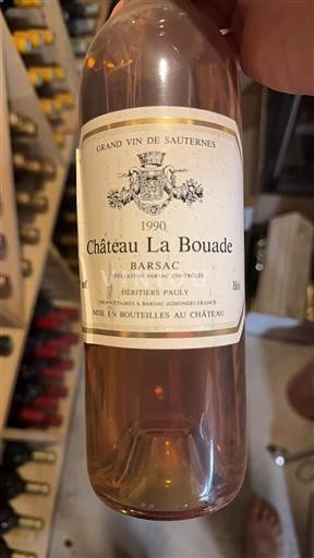 Bordeaux Barsac Château La Bouade 1990