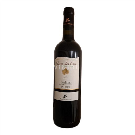Vin Rouge sec Terre Des Oms Terres des Templiers 2020 France Roussillon Collioure AOC