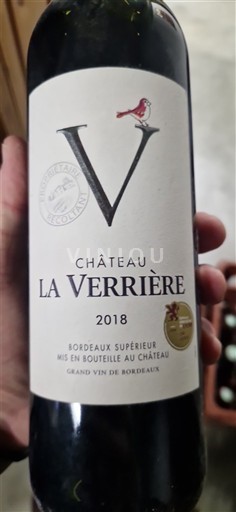 Bordeaux Bordeaux Supérieur Château La Verrière 2018
