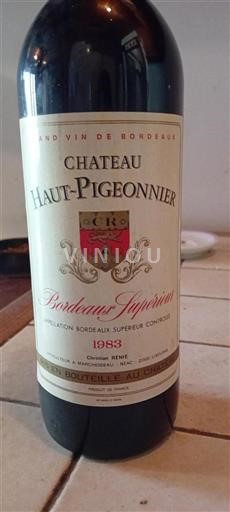 Bordeaux Bordeaux Supérieur Château Hautpigeonnier 1983