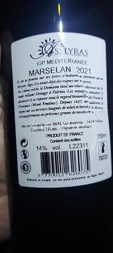 Provence, Lage Rhône-vallei, Corsica Middellandse Zee Les Asseyras Marselan 2021