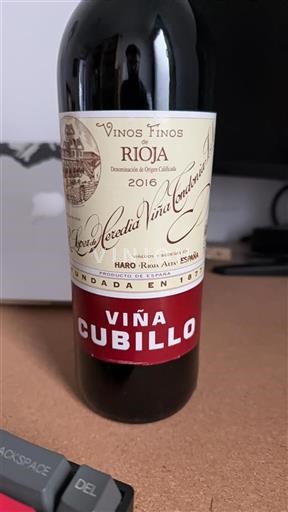 La Rioja Rioja Lopez De Heredia Viña Cubillo 2016