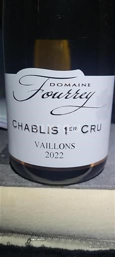 Burgundi Chablis Premier Cru Premier Cru Domaine Fourrey Vaillons 2022