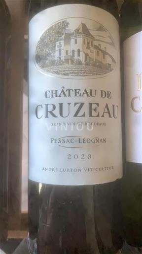 Bordeaux Pessac-Léognan Grand Cru Château Cruzeau 2020