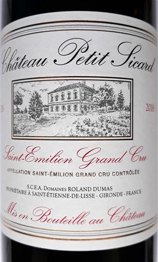 Bordeaux Saint-Émilion Grand Cru Grand Cru Château Petit Sicard 2018
