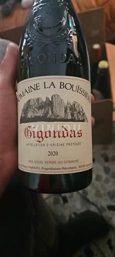 Valle del Ródano Gigondas Domaine La Bouïssière 2020