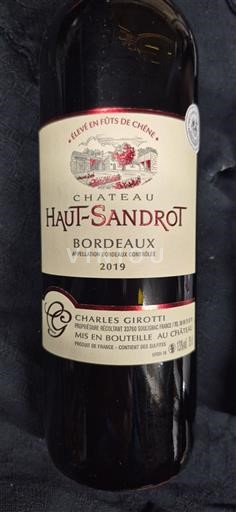 Bordeaux Château Hautsandrot 2019