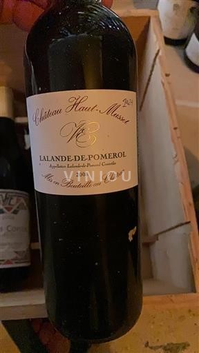 Bordéus Lalande-de-Pomerol Château Hautmusset 2008