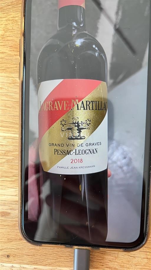 Bordeaux Pessac-Léognan Lagravemartillac 2018