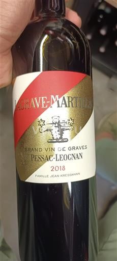 Bordeaux Pessac-Léognan Lagravemartillac 2018