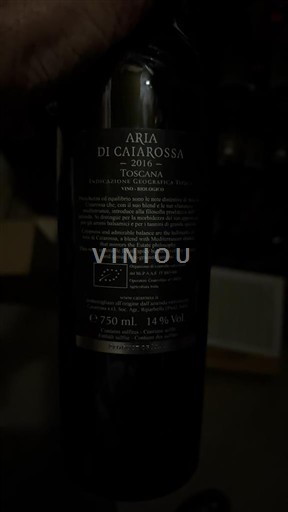 Verërat Rouge sec Aria di Caiarossa Caiarossa 2016 Itali Toskana IGT