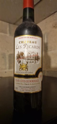 Burdeos Blaye-Côtes de Burdeos Château Les Ricards 2011