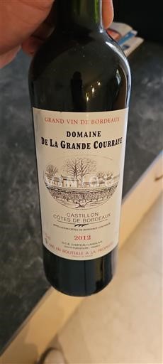 Bordeaux Castillon Côtes de Bordeaux Domaine La Grande Courraye 2012