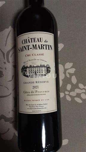 Provence Côtes-de-provence Cru Classé Château Saint Martin Grande Réserve 2021