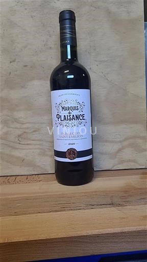 Vin Rouge sec Marquis de Plaisance 2020 France Bordeaux Puisseguin-saint-émilion AOC