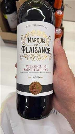 Vin Rouge sec Marquis de Plaisance 2020 France Bordeaux Puisseguin-saint-émilion AOC