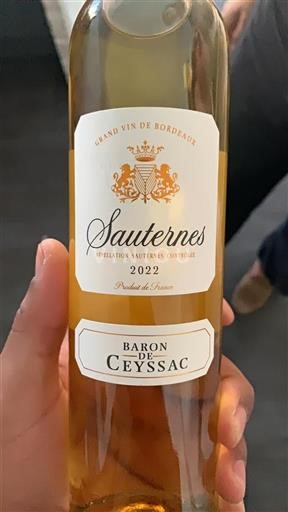 Burdeos Sauternes Grand Cru Baron De Eyssac 2022