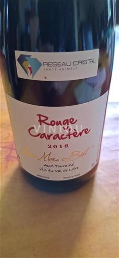 Loirevallei Touraine Jean Marc Biet Rouge Caractère 2018