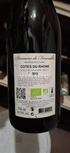 Rhône Valley Côtes-du-Rhône Domaine Fenouillet 2018