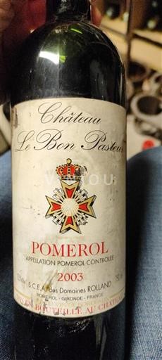 Bordeaux Pomerol Château Le Bon Pasteur 2003