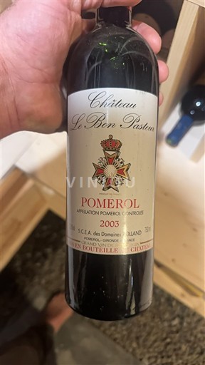 Bordéus Pomerol Château Le Bon Pasteur 2003