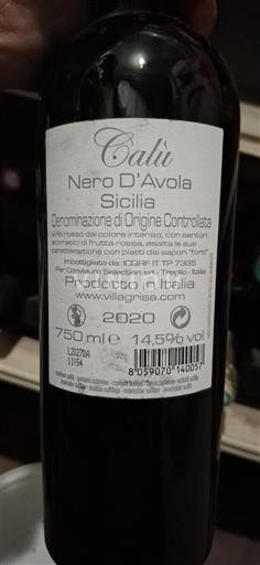 Sicilien Ikke specificeret Calì 2020
