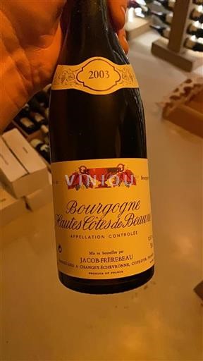 Burgund Hautes Côtes de Beaune Grand Cru Jacob Frerebeau 2003