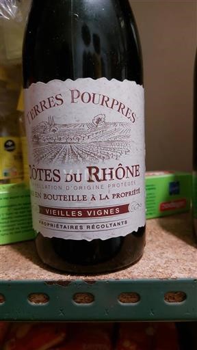 Rhône-dalen Côtes-du-Rhône Terres Pourpres Vieilles Vignes Ikke årgangsbestemt