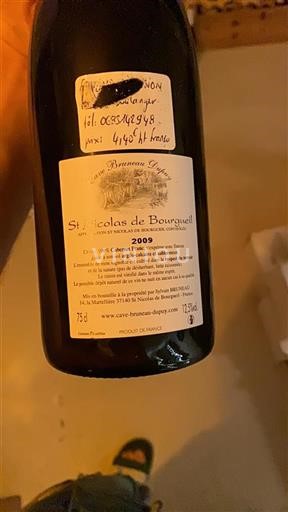 Thung lũng sông Loire Saint-Nicolas-De-Bourgueil Cave Bruneau Dupuy 2009