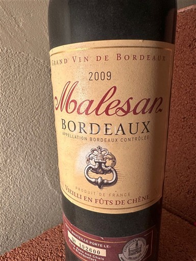 Bordeaux Malesan 2009