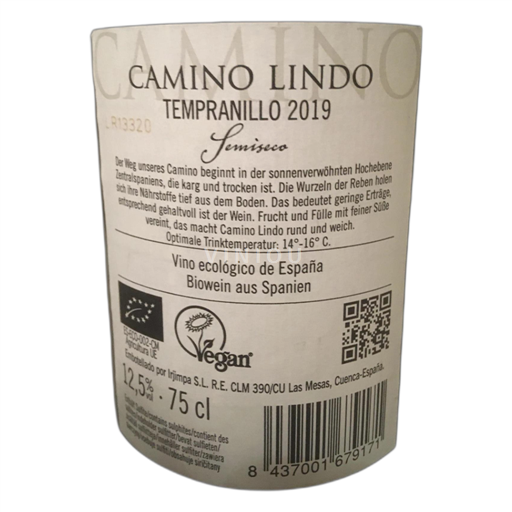 Kastilia ja León Määrittelemätön Camino Lindo Vino Ecologico de Espana semisecco 2019
